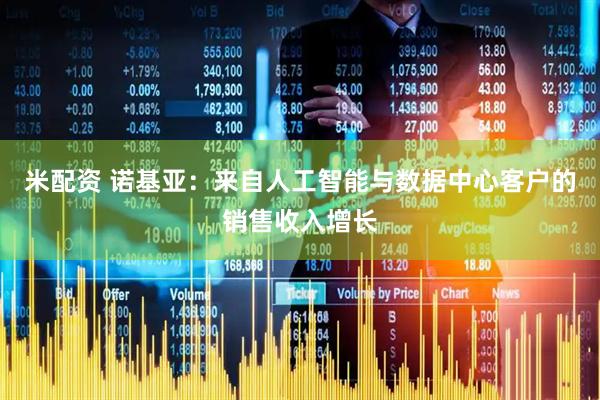 米配资 诺基亚：来自人工智能与数据中心客户的销售收入增长